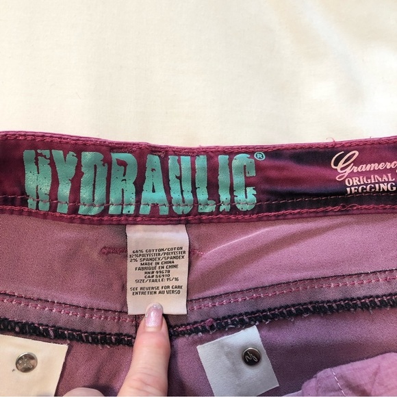 HYDRAULIC Grammercy Original Jegging Skinny Stretch Jeans Size15/16 Berry - Picture 9 of 14